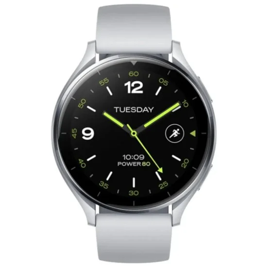 Xiaomi Watch 2 Sliver Case With Gray Tpu Strap
